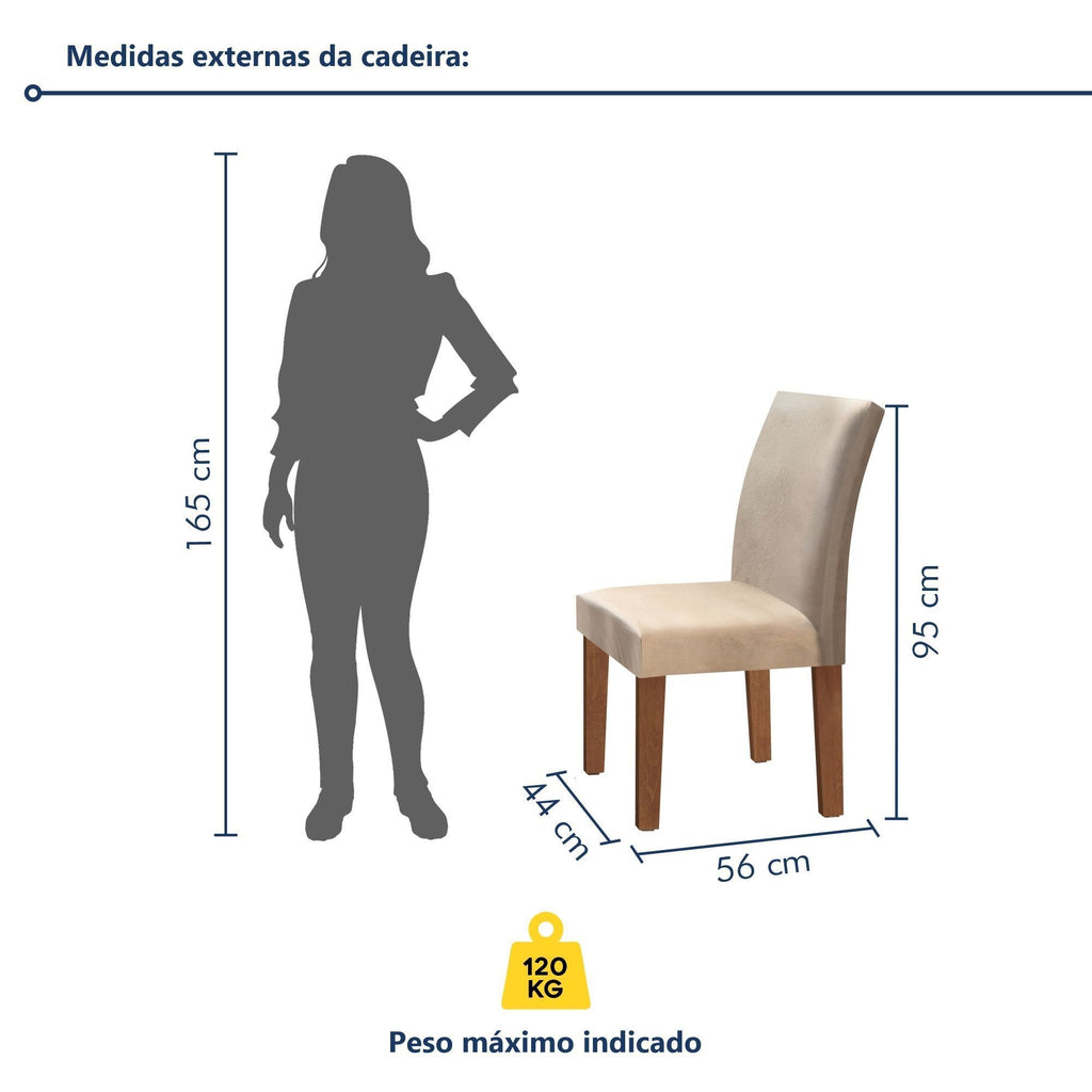 Conjunto Sala de Jantar Yescasa Espanha Mesa Tampo de Vidro 4 Cadeiras