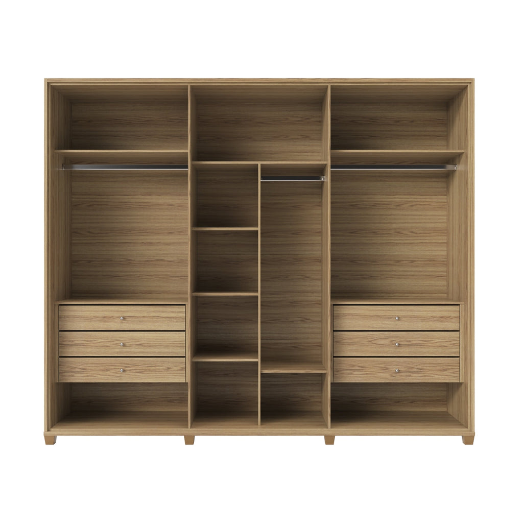 Guarda-Roupa Casal 6 Portas com Espelho 100% MDF Dayton 274cm