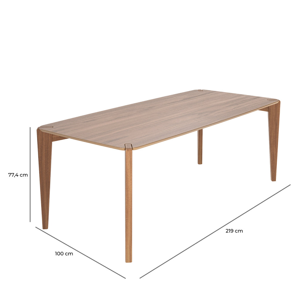 Conjunto de Jantar Mesa Retangular Harmony 8 Cadeiras Giratórias Dakota