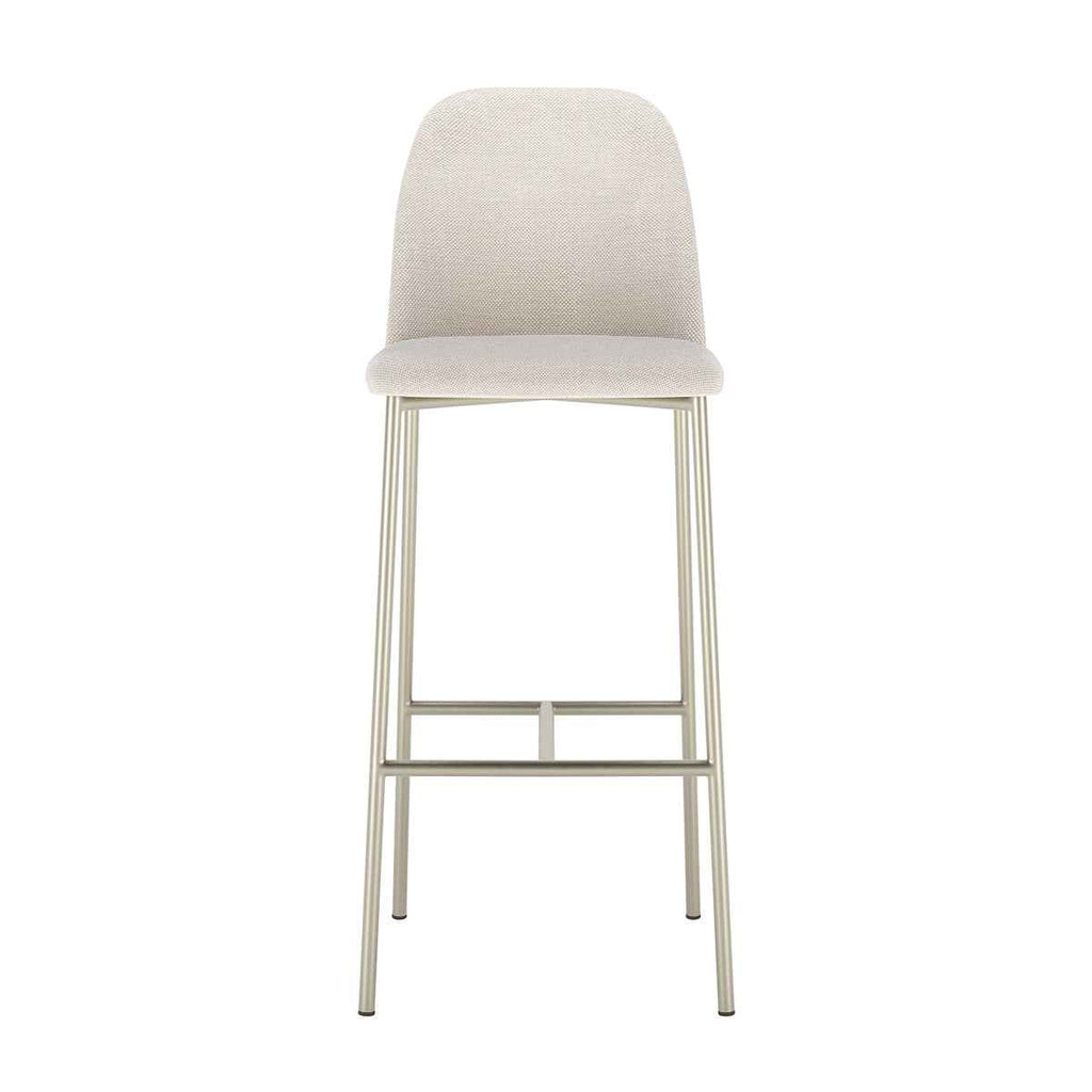 Conjunto de 4 Banquetas Altas de Aço Estofada Lucille
