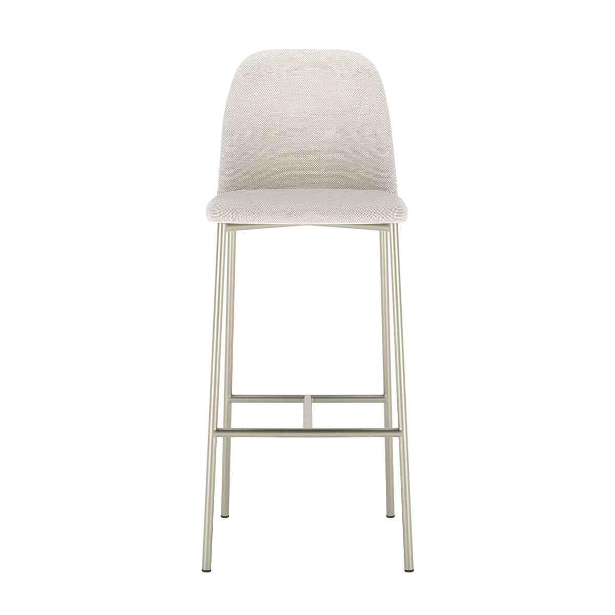 Conjunto de 8 Banquetas Altas de Aço Estofada Lucille