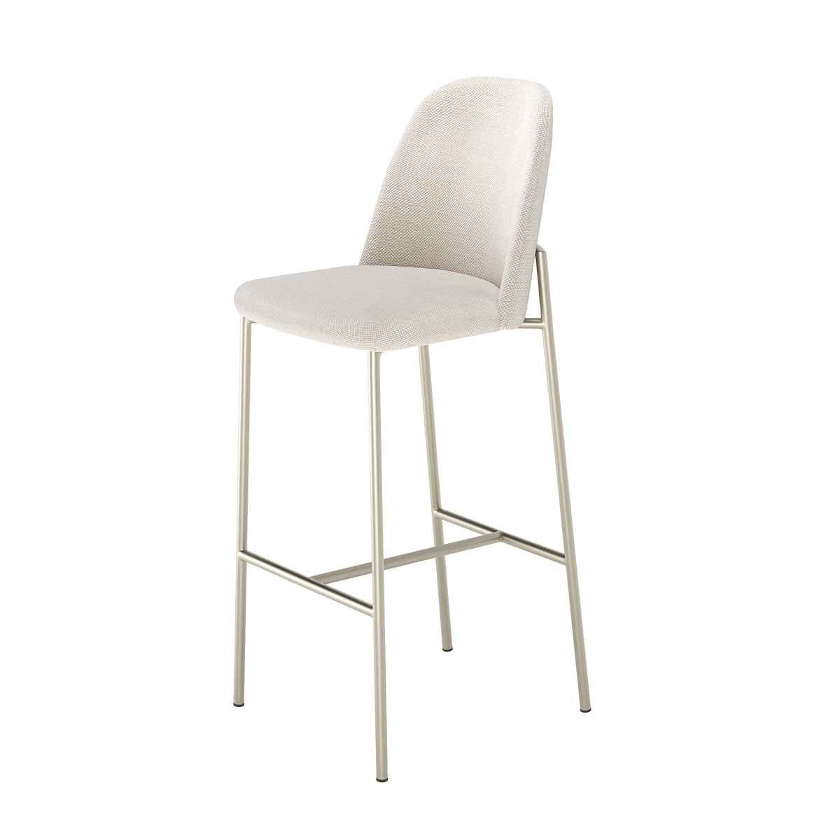 Conjunto de 6 Banquetas Altas de Aço Estofada Lucille