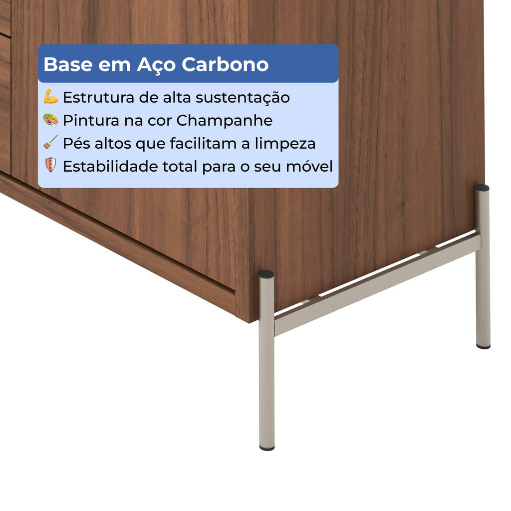 Buffet 3 Portas 3 Gavetas Jasper 185cm
