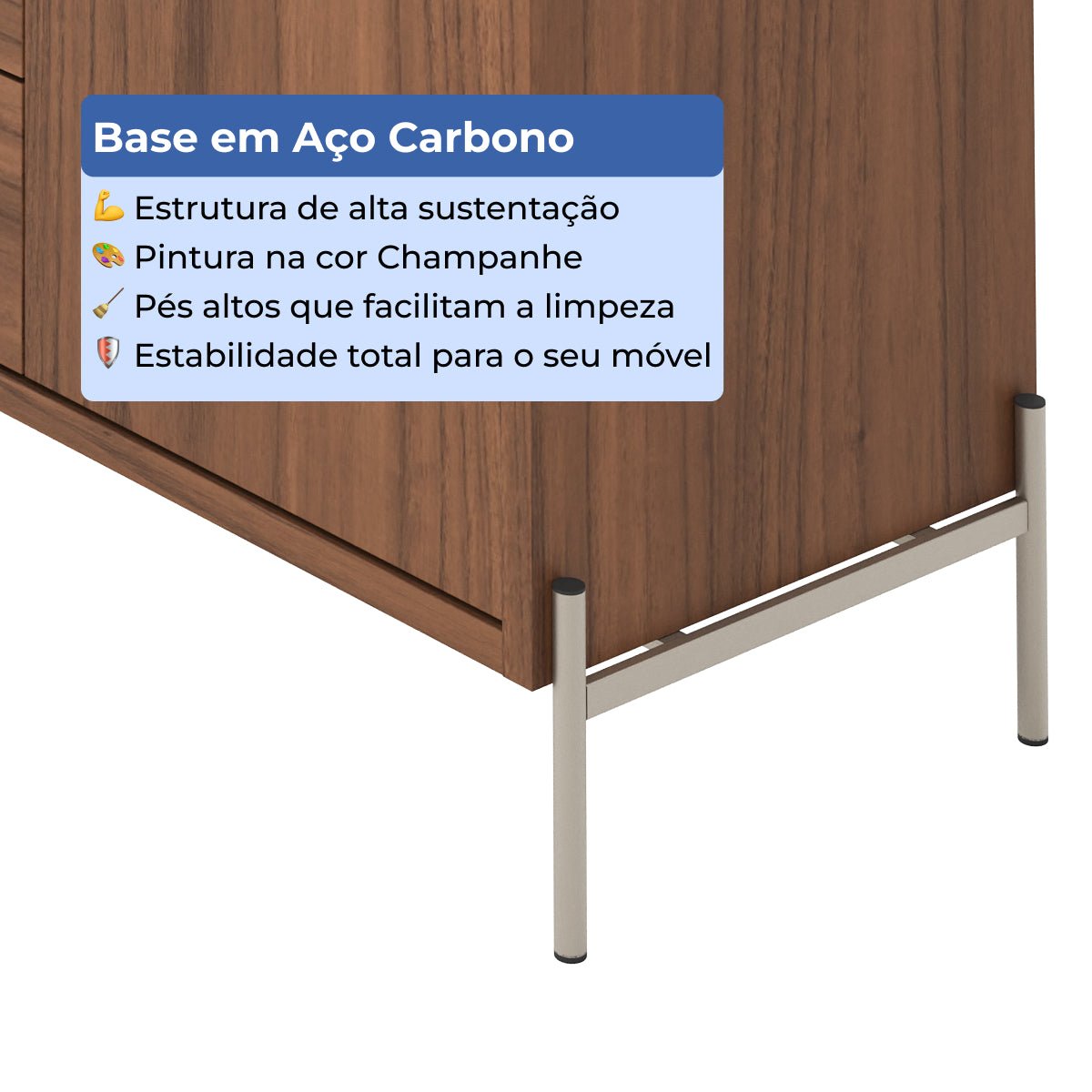 Buffet 3 Portas 3 Gavetas Jasper 185cm