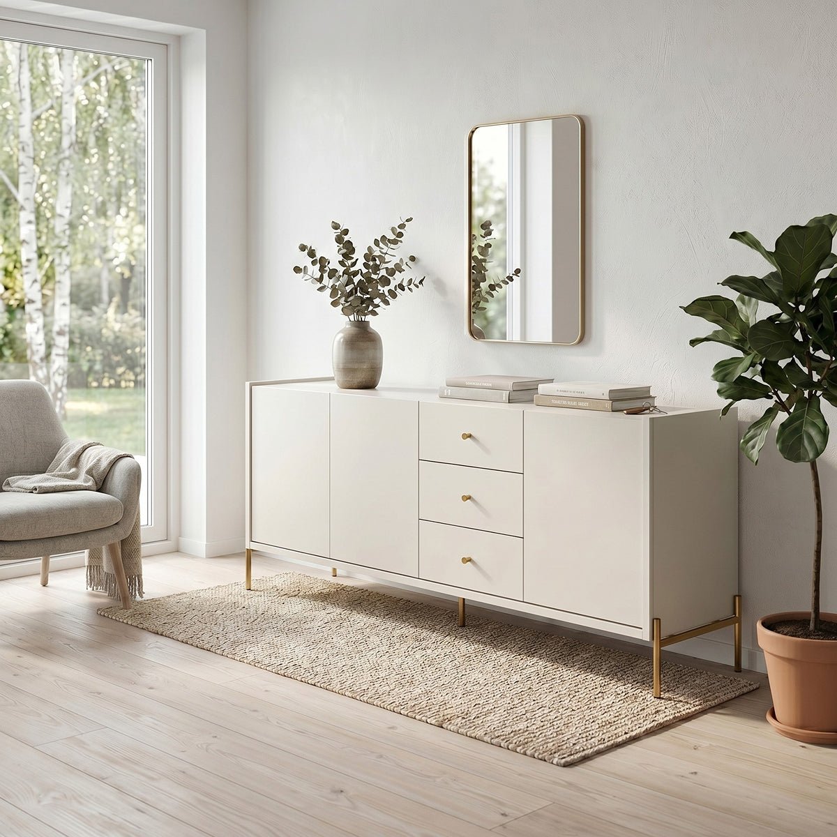 Buffet 3 Portas 3 Gavetas Jasper 185cm