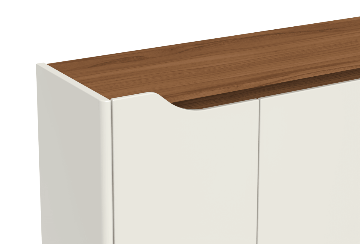 Buffet 4 Portas Pulse 180 cm Off-White Fosco com Canella