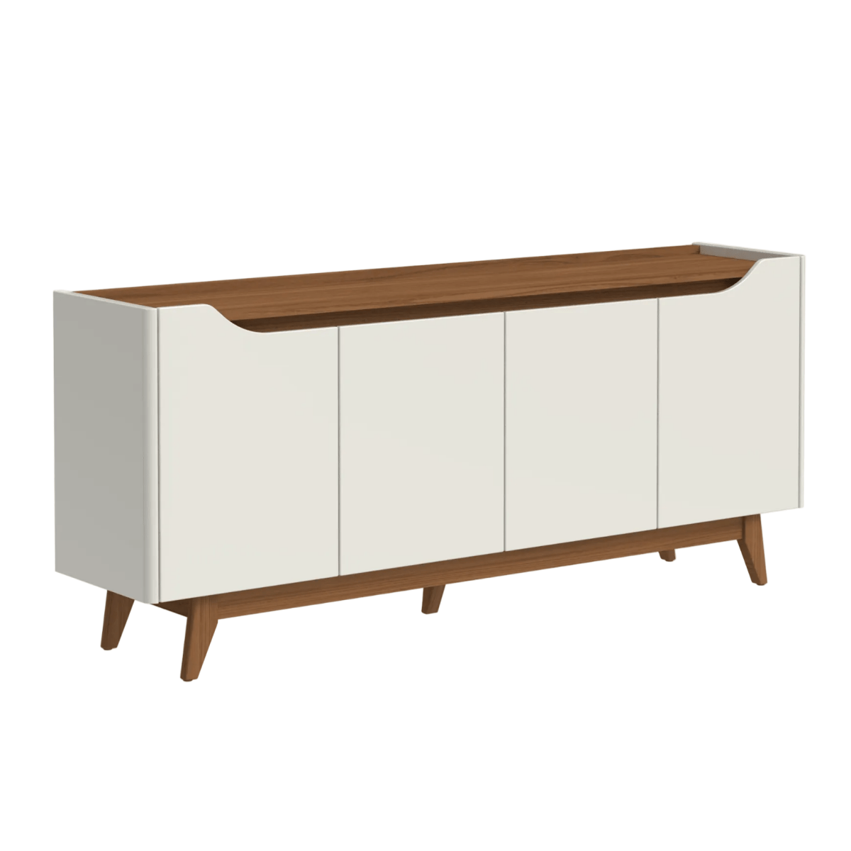 Buffet 4 Portas Pulse 180 cm Off-White Fosco com Canella