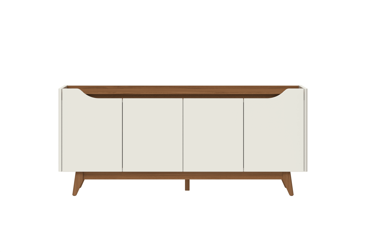 Buffet 4 Portas Pulse 180 cm Off-White Fosco com Canella