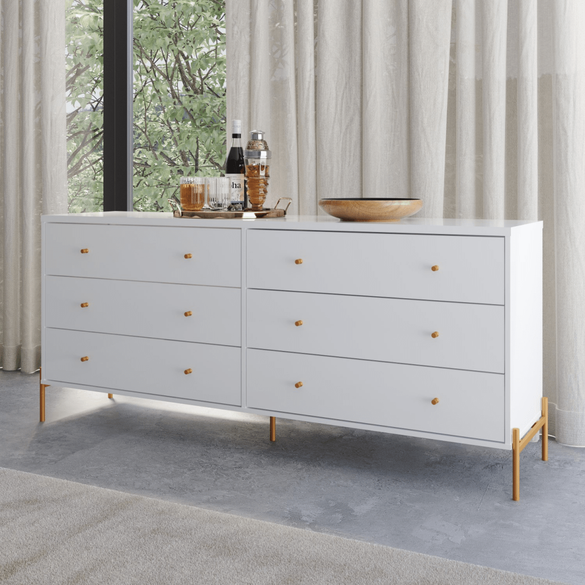 Cômoda 6 Gavetas Jasper 182cm
