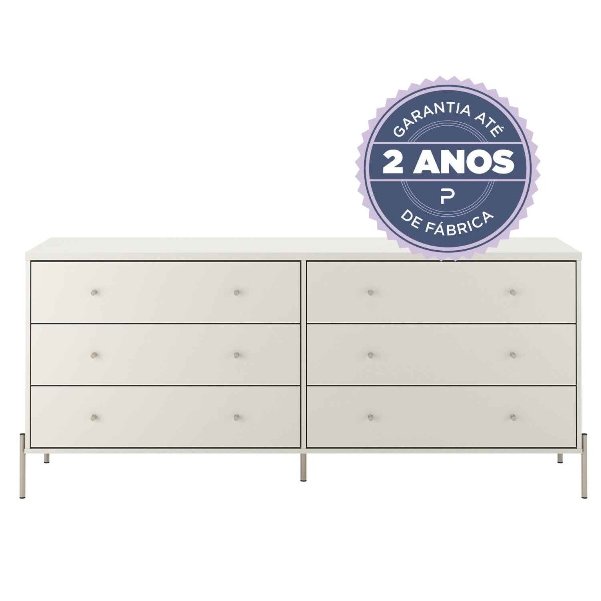 Cômoda 6 Gavetas Jasper 182cm