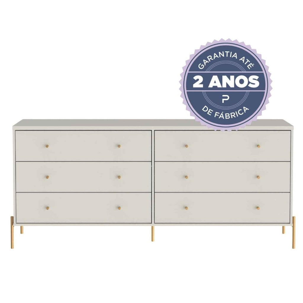 Cômoda 6 Gavetas Jasper 182cm