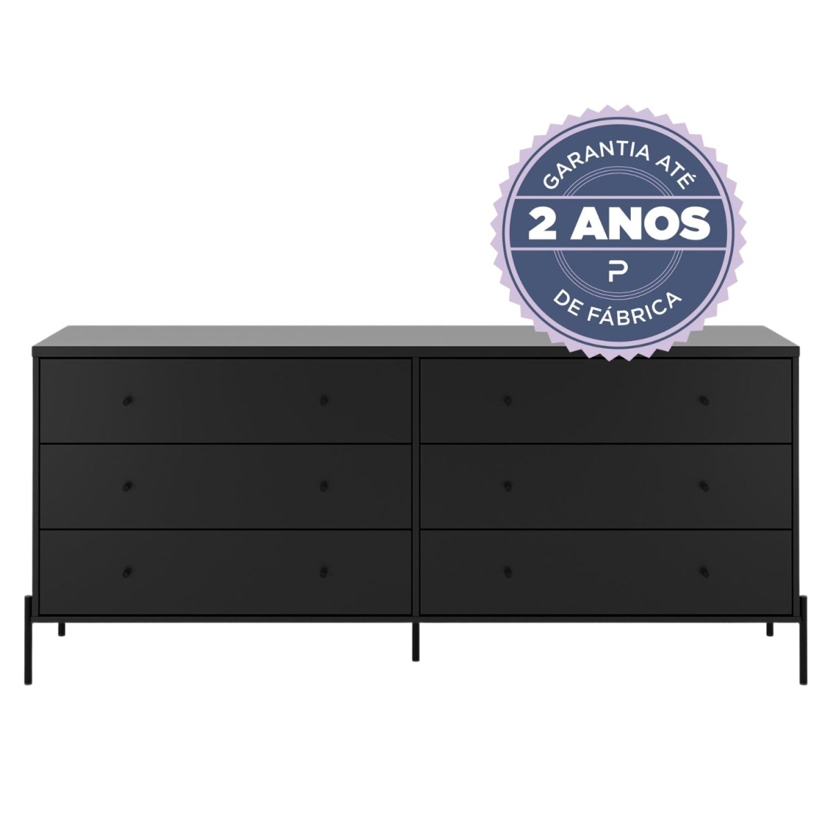 Cômoda 6 Gavetas Jasper 182cm