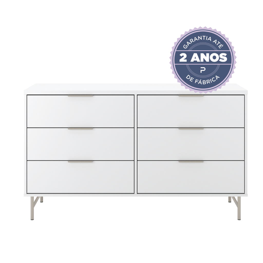 Cômoda 6 Gavetas Yves 135cm