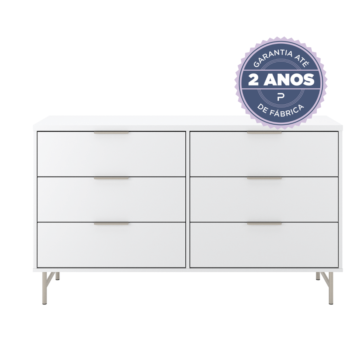 Cômoda 6 Gavetas Yves 135cm