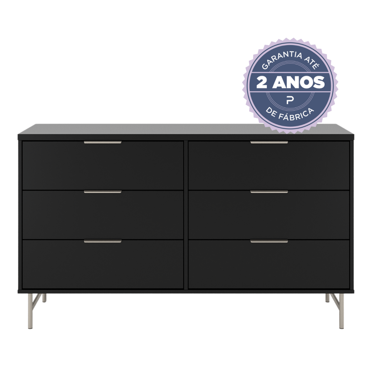 Cômoda 6 Gavetas Yves 135cm