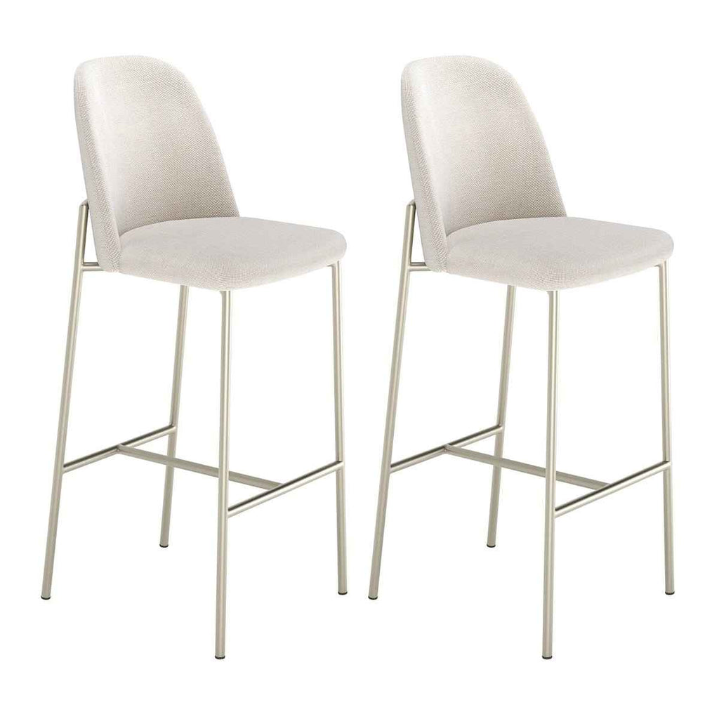Conjunto de 2 Banquetas Altas de Aço Estofada Lucille