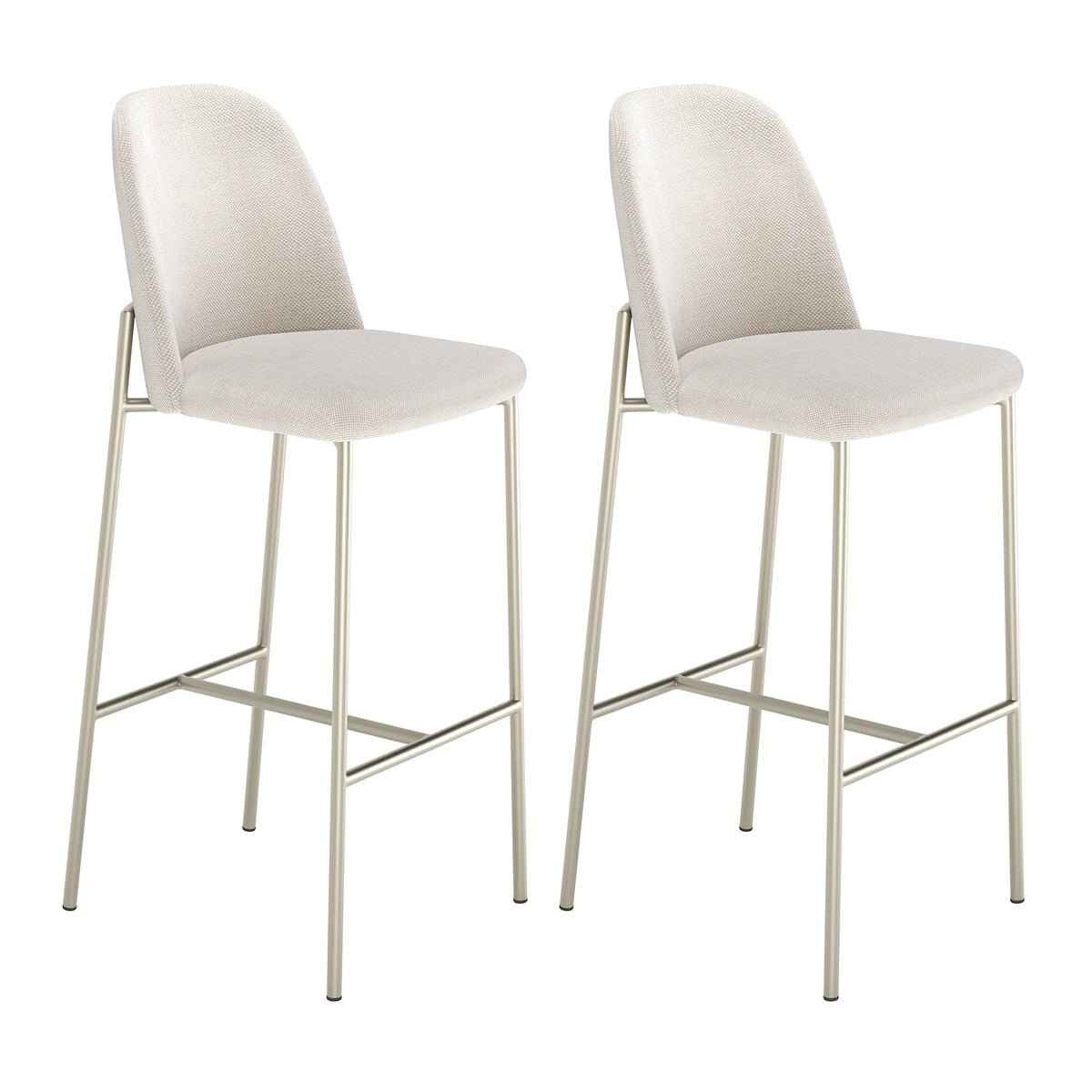 Conjunto de 2 Banquetas Altas de Aço Estofada Lucille