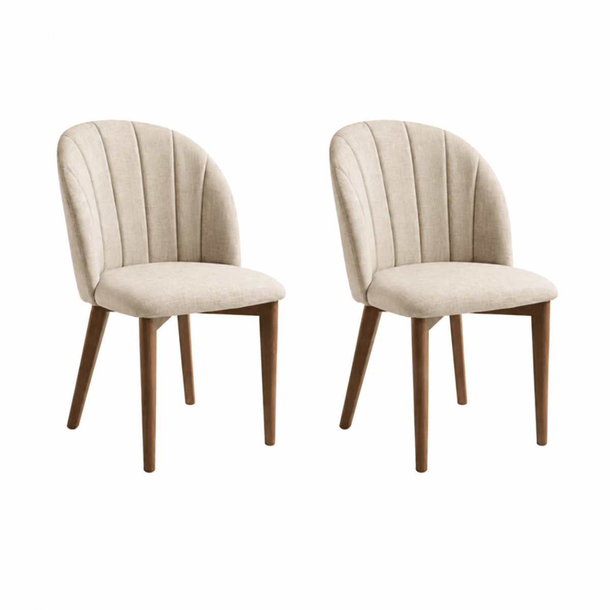 Conjunto de 2 Cadeiras de Madeira Maciça Donatella