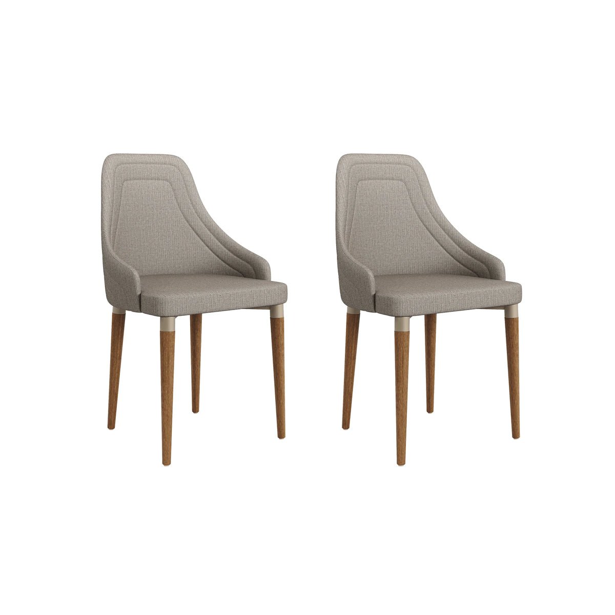Conjunto de Jantar Mesa Retangular com Vidro Donatella 8 Cadeiras Evelyn