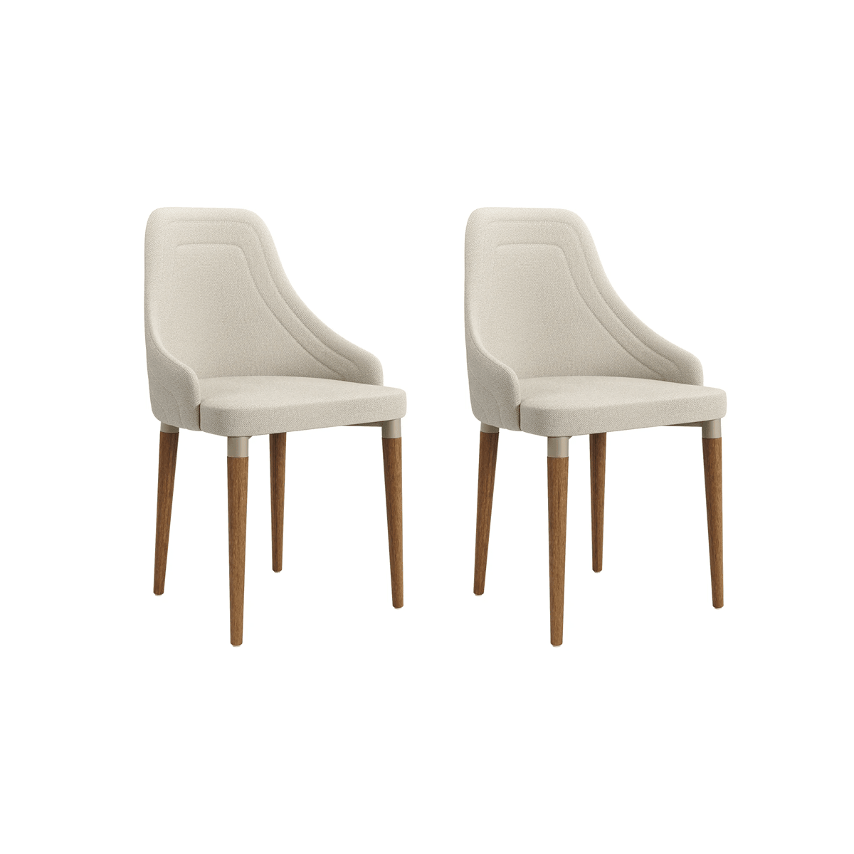 Conjunto de Jantar Mesa Retangular com Vidro Donatella 8 Cadeiras Evelyn