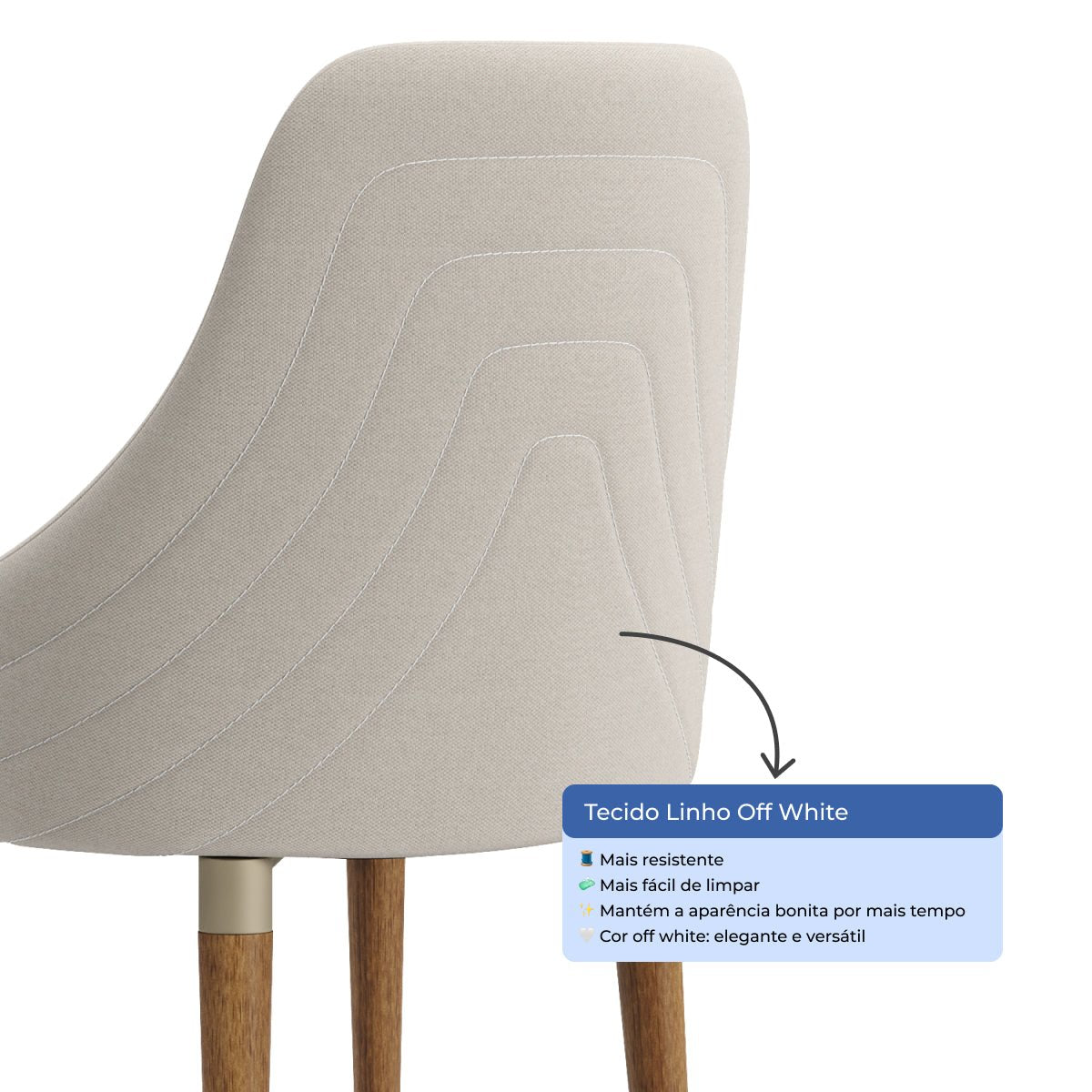 Conjunto de Jantar Mesa Retangular com Vidro Donatella 8 Cadeiras Evelyn
