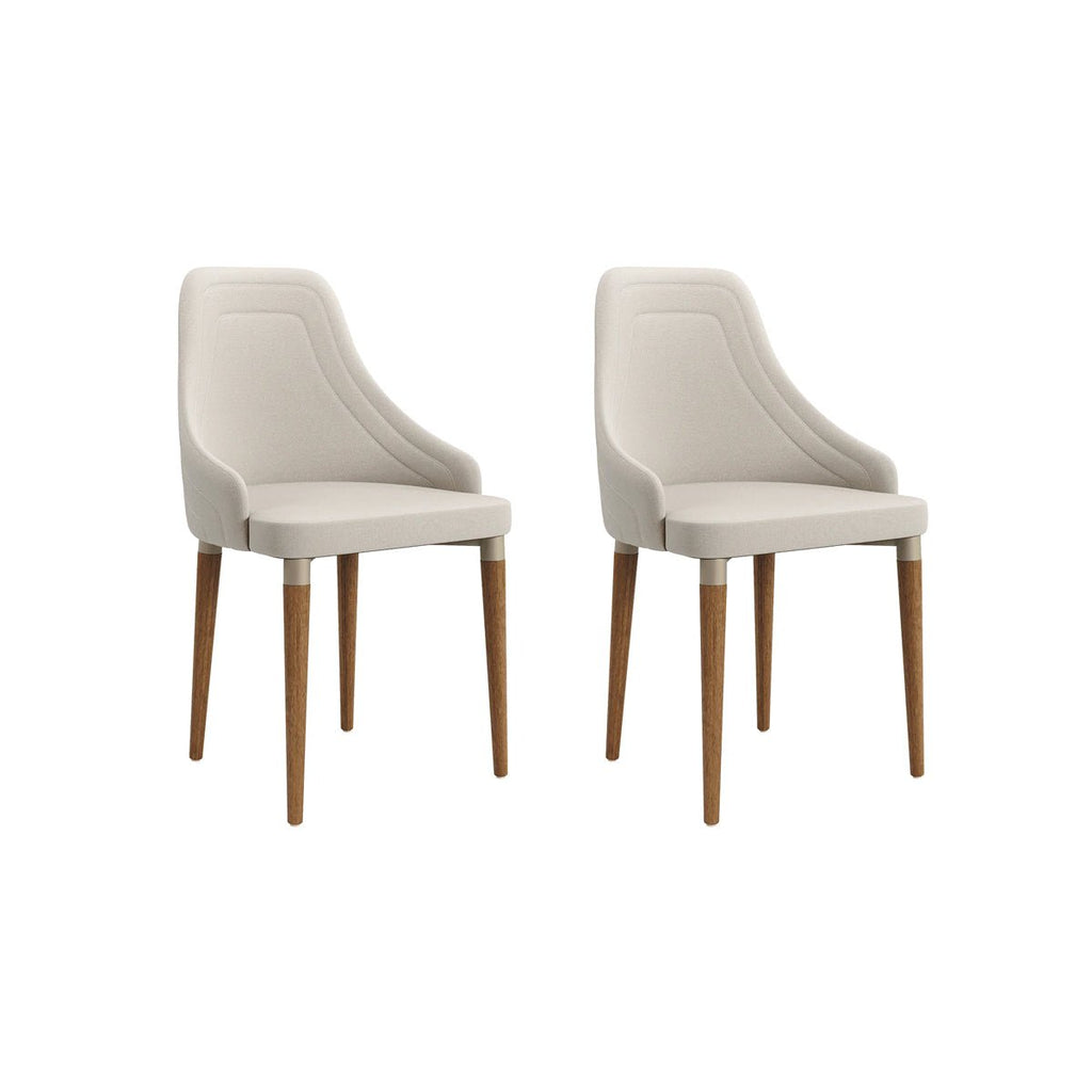 Conjunto de Jantar Mesa Retangular com Vidro Donatella 6 Cadeiras Evelyn