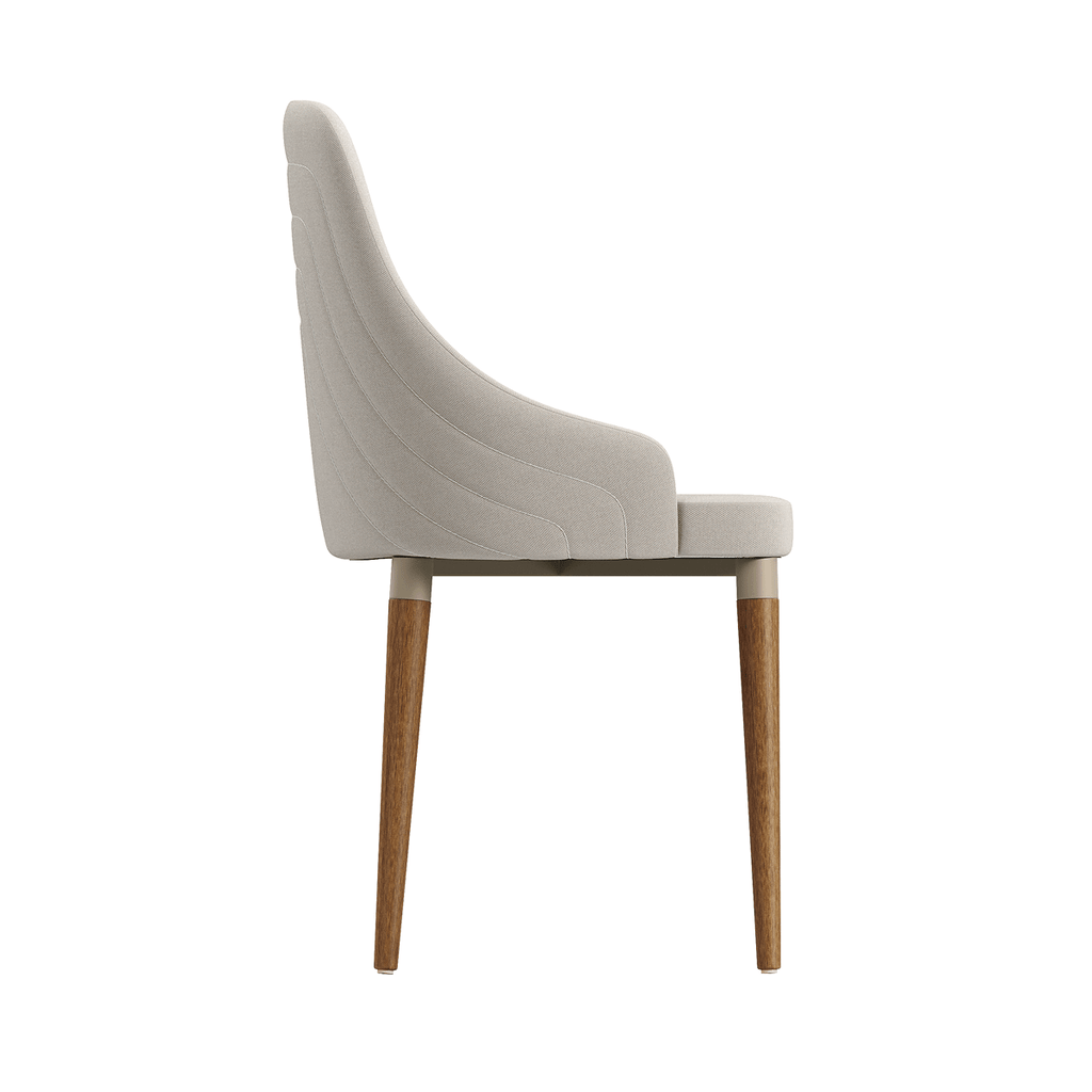 Conjunto de Jantar Mesa Retangular com Vidro Donatella 6 Cadeiras Evelyn