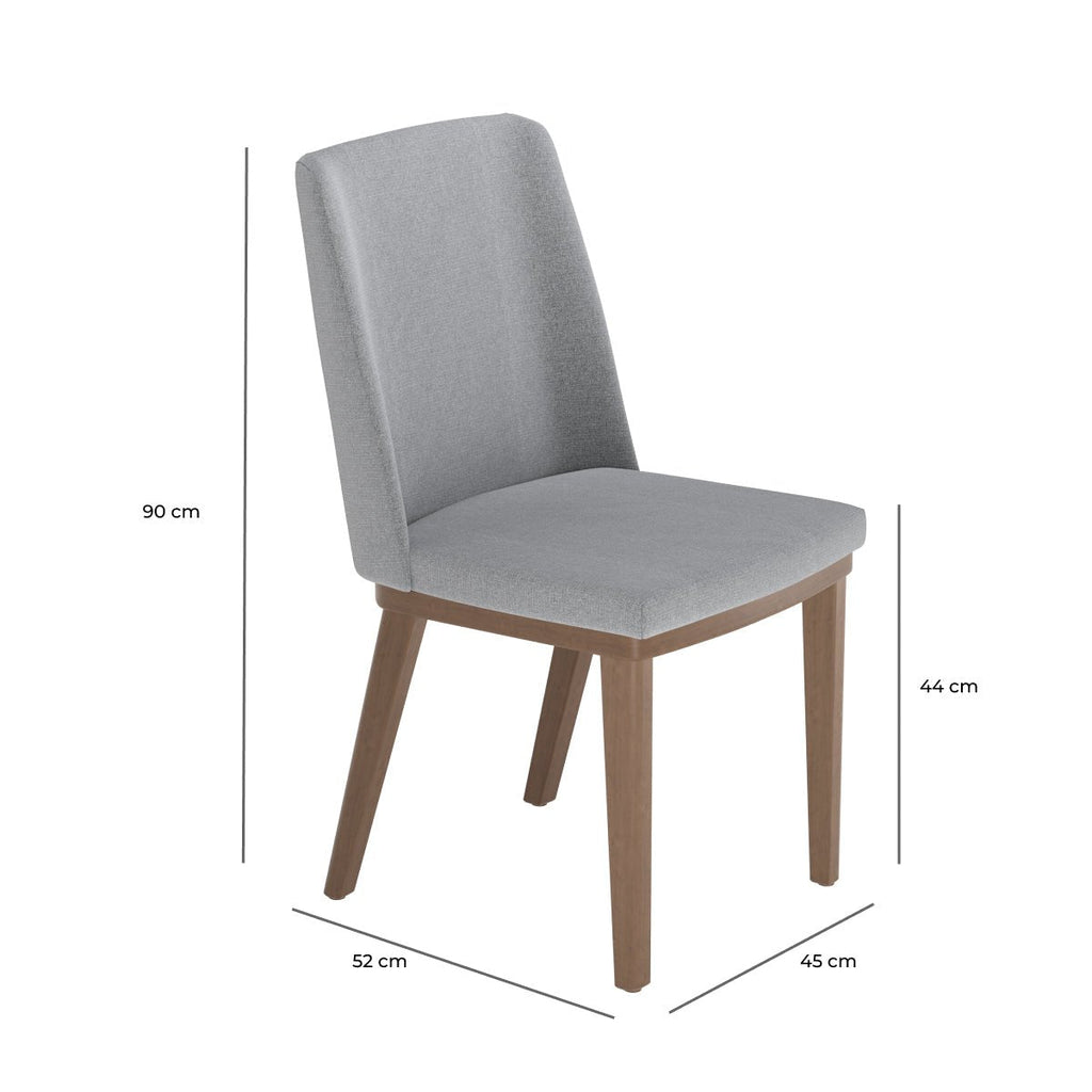 Conjunto de Jantar Mesa Retangular com Vidro com 6 Cadeiras Kalina