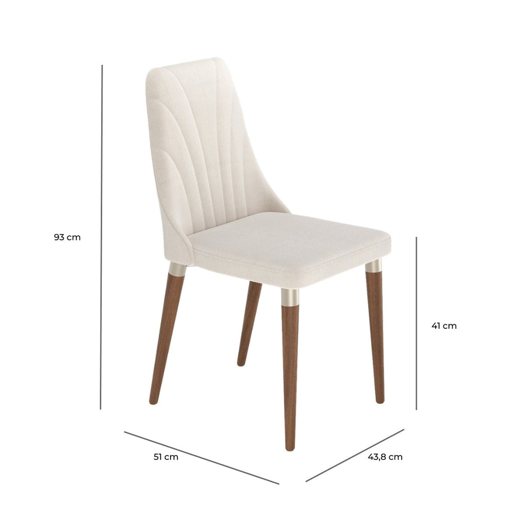 Conjunto de Jantar Mesa Retangular com Vidro Addar 4 Cadeiras Loren