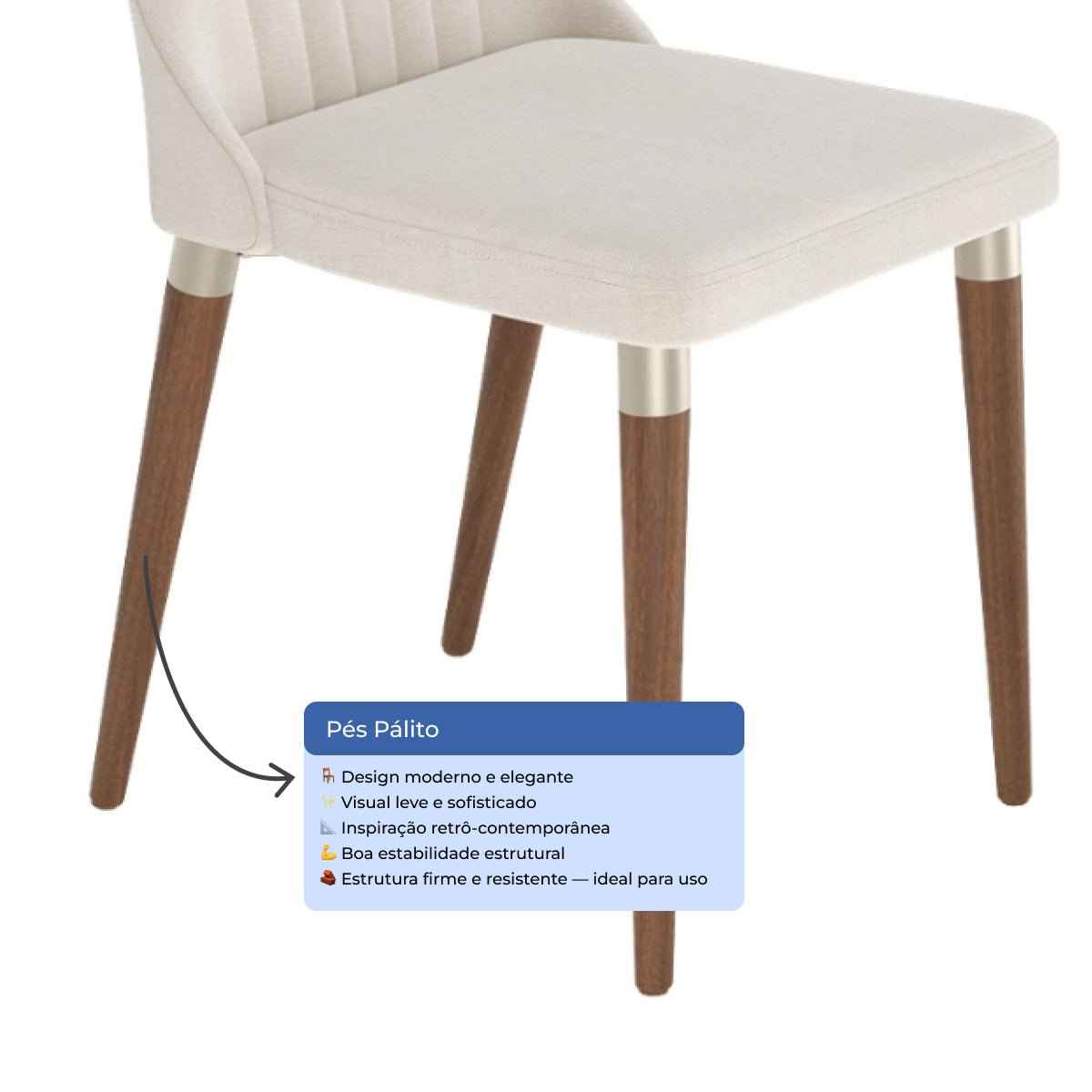 Conjunto de Jantar Mesa Retangular com Vidro Addar 4 Cadeiras Loren