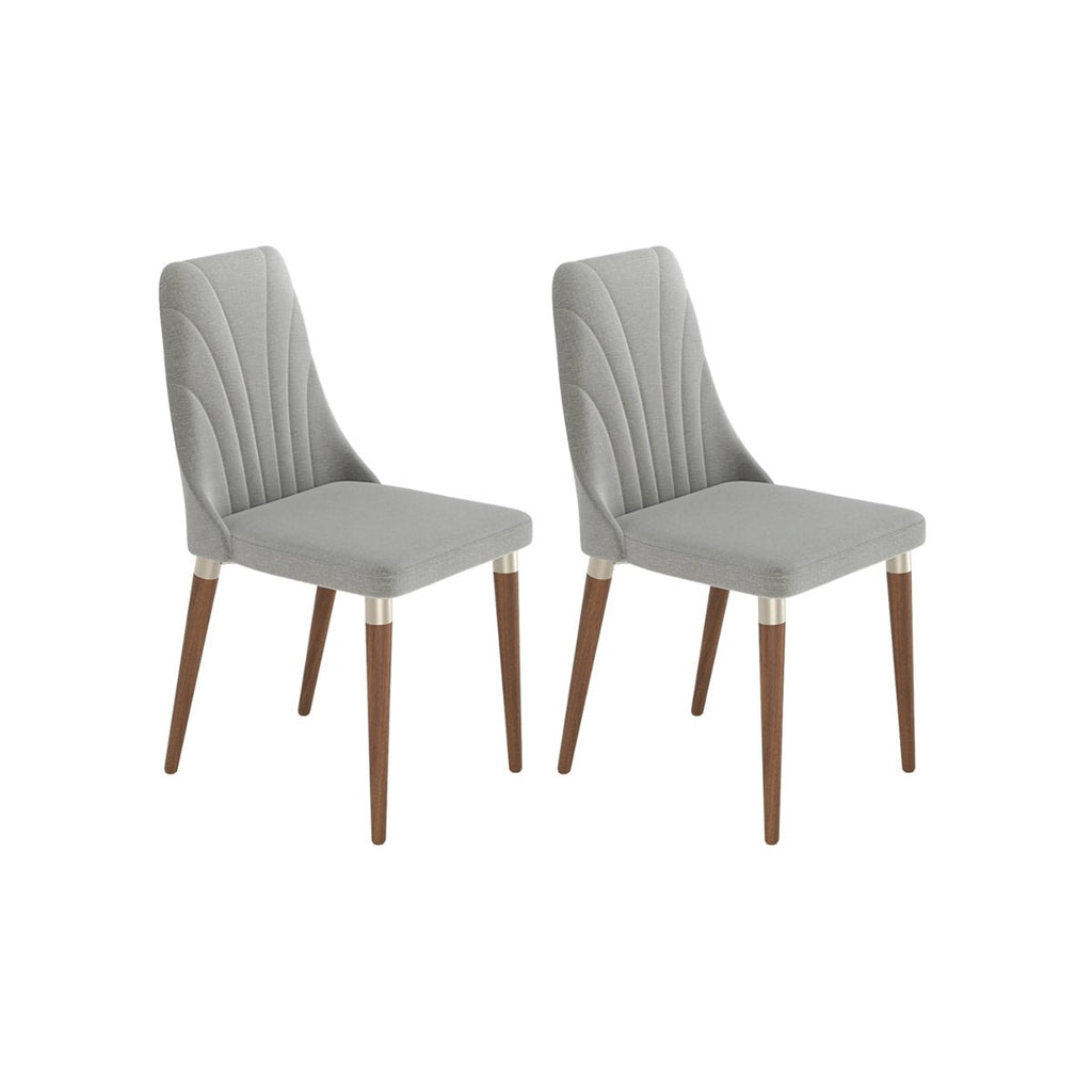 Conjunto de Jantar Mesa Retangular com Vidro Addar 4 Cadeiras Loren