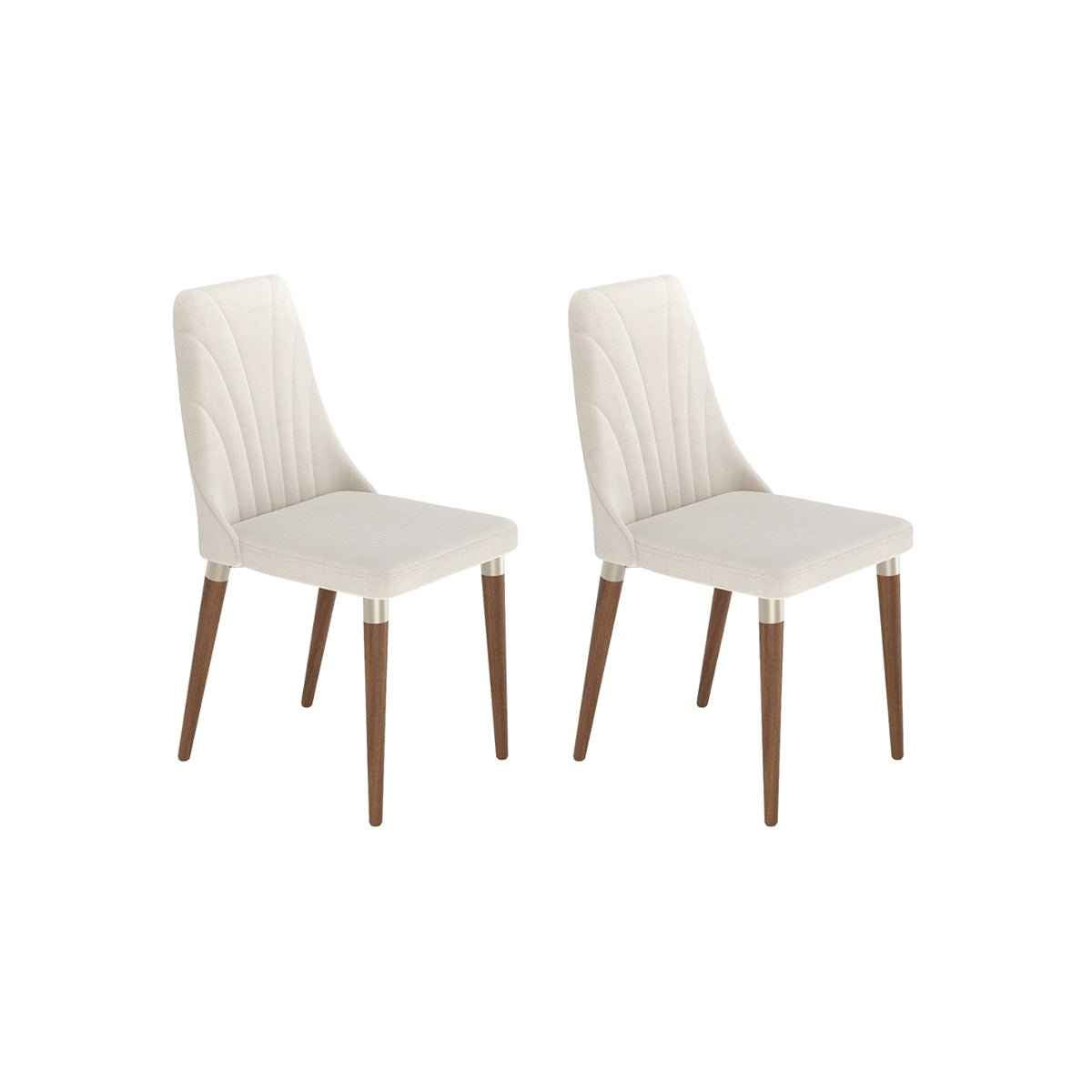 Conjunto de Jantar Mesa Retangular com Vidro Addar 4 Cadeiras Loren
