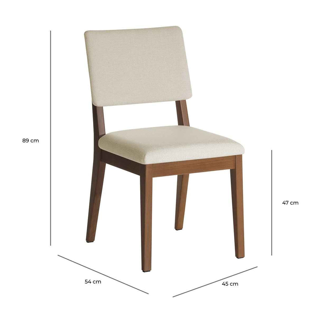 Conjunto de Jantar Mesa Retangular com Vidro Avena 6 Cadeiras New Ella