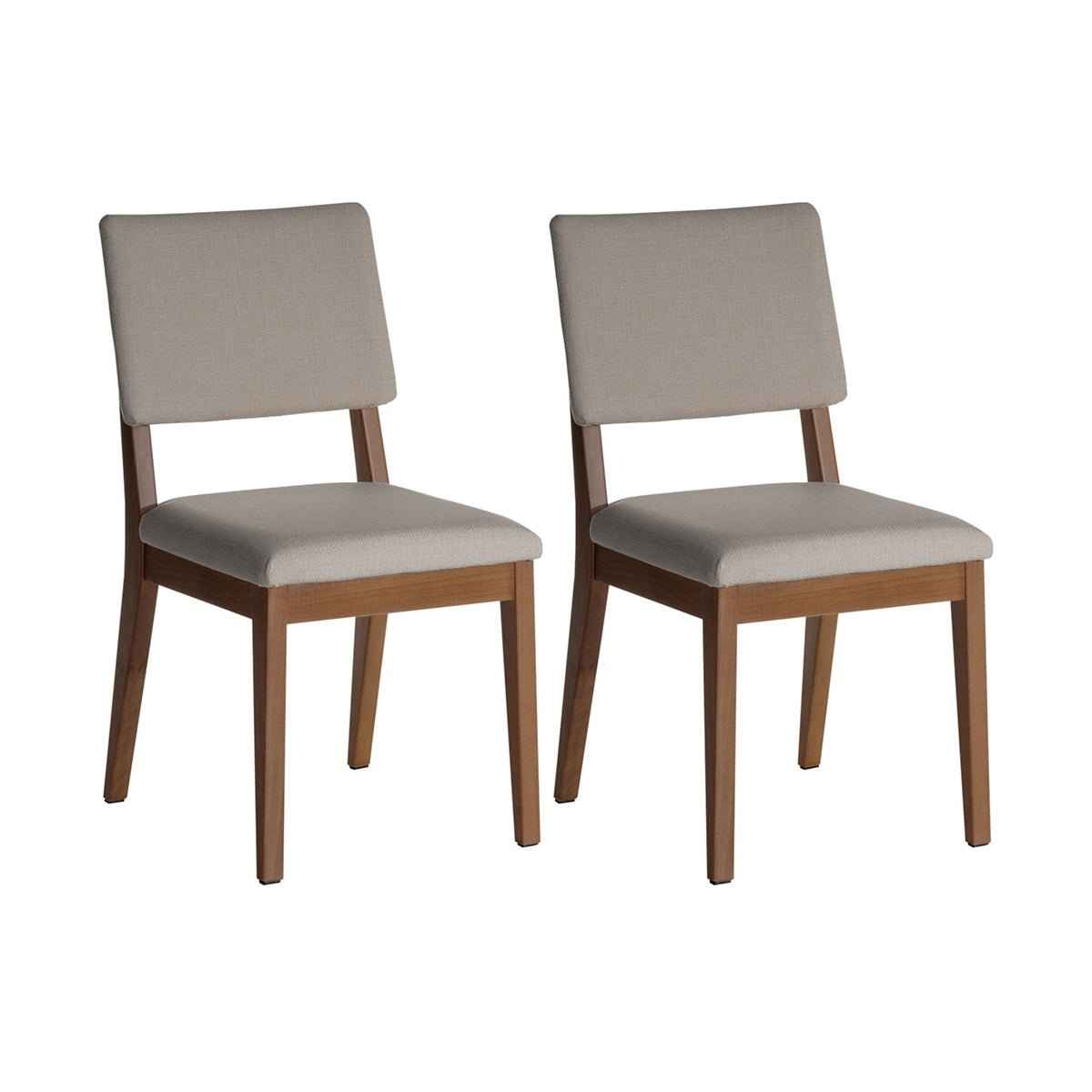 Conjunto de Jantar Mesa Retangular com Vidro Avena 4 Cadeiras New Ella