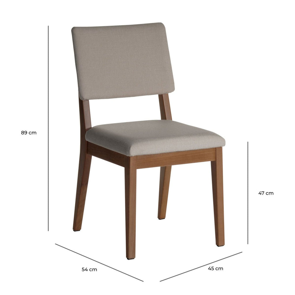 Conjunto de Jantar Mesa Retangular com Vidro Avena 6 Cadeiras New Ella