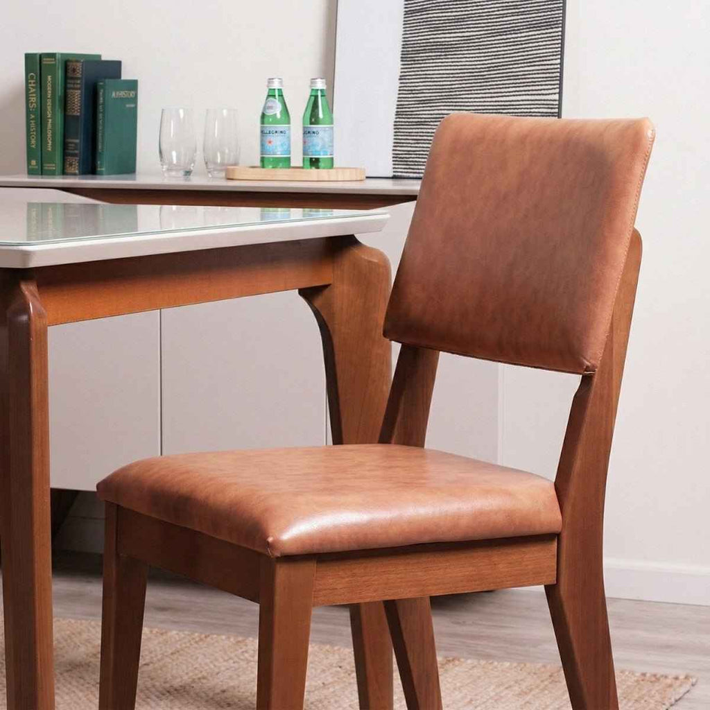 Conjunto de Jantar Mesa Retangular com Vidro Avena 4 Cadeiras New Ella