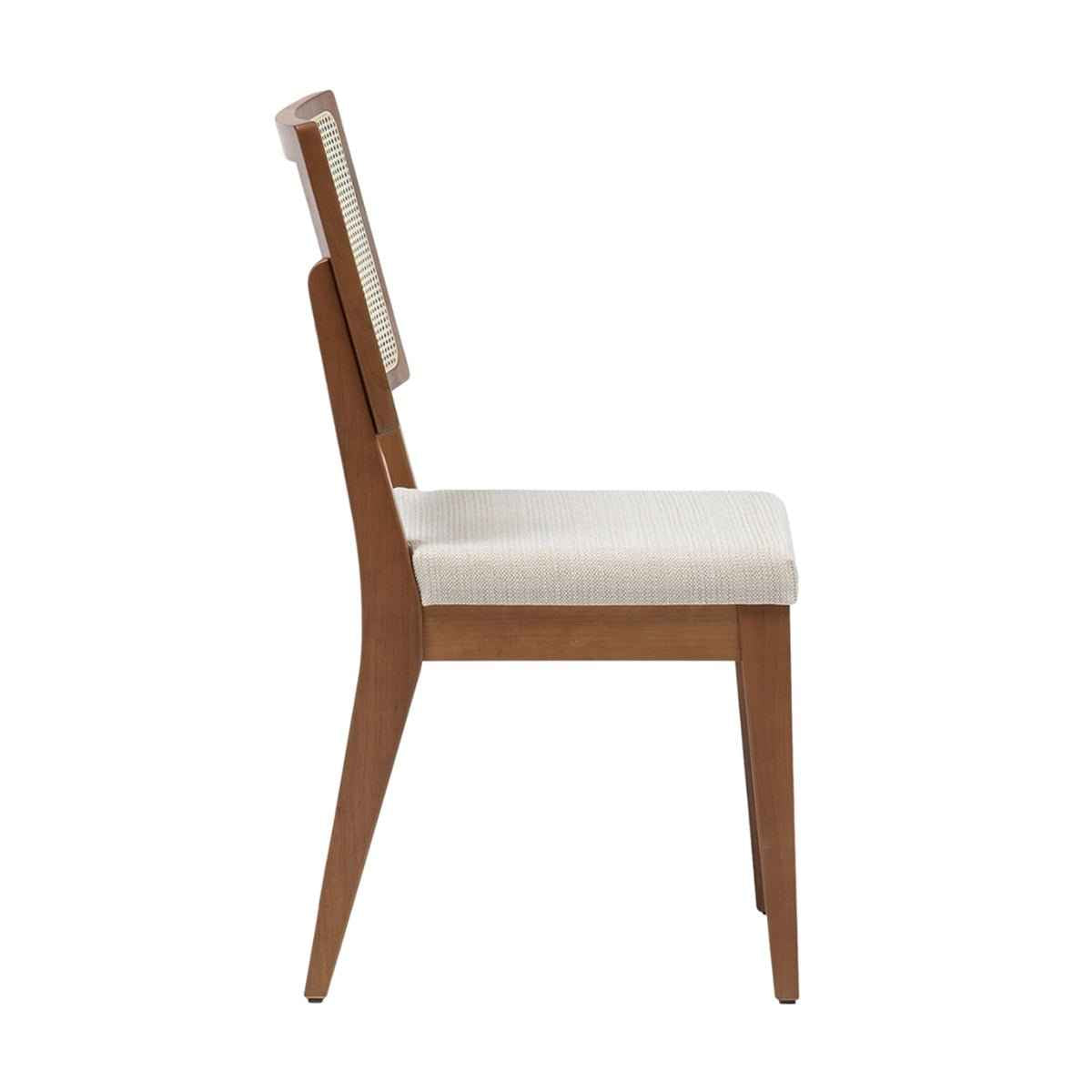 Conjunto de Jantar Mesa Retangular com Vidro Addar 6 Cadeiras Saga
