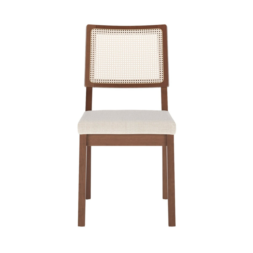 Conjunto de Jantar Mesa Retangular com Vidro Bennett 6 Cadeiras Saga