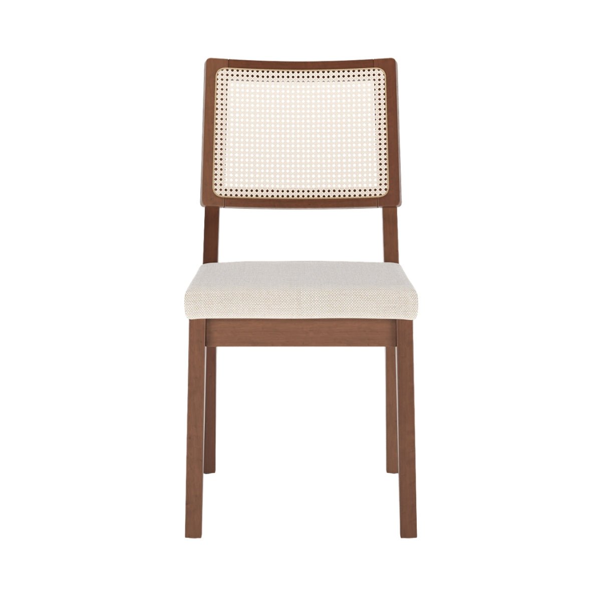 Conjunto de Jantar Mesa Retangular com Vidro Bennett 6 Cadeiras Saga