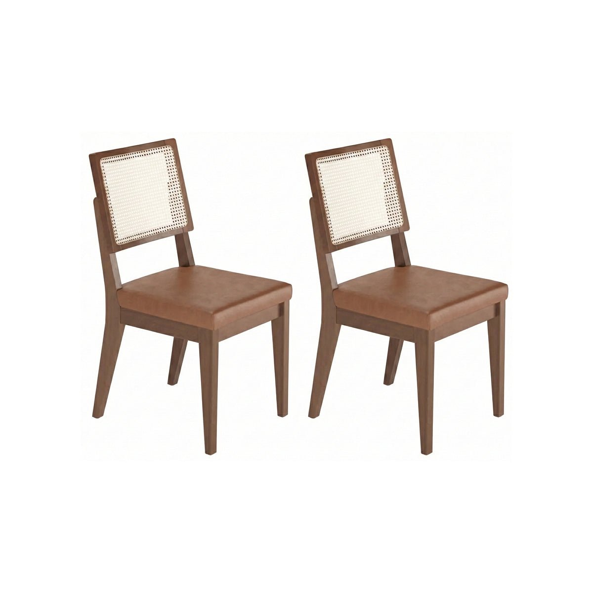 Conjunto de Jantar Mesa Retangular com Vidro Bennett 6 Cadeiras Saga