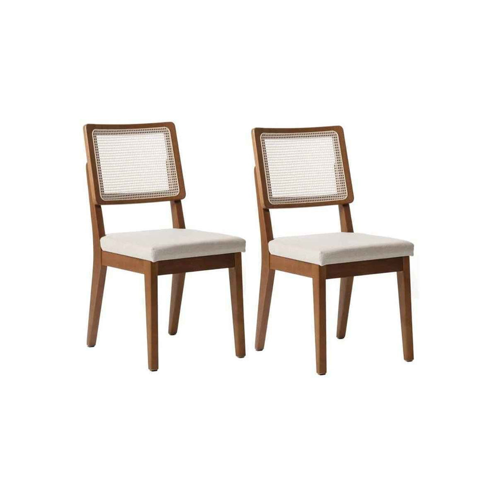 Conjunto de Jantar Mesa Retangular com Vidro Addar 6 Cadeiras Saga