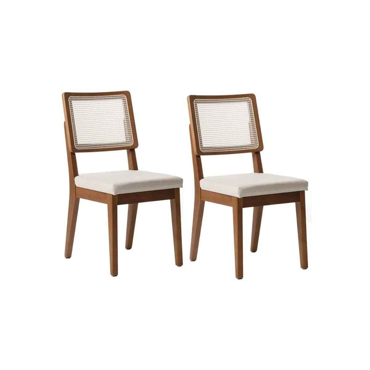 Conjunto de Jantar Mesa Retangular com Vidro Addar 6 Cadeiras Saga