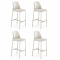 Conjunto de 4 Banquetas Altas de Aço Estofada Lucille