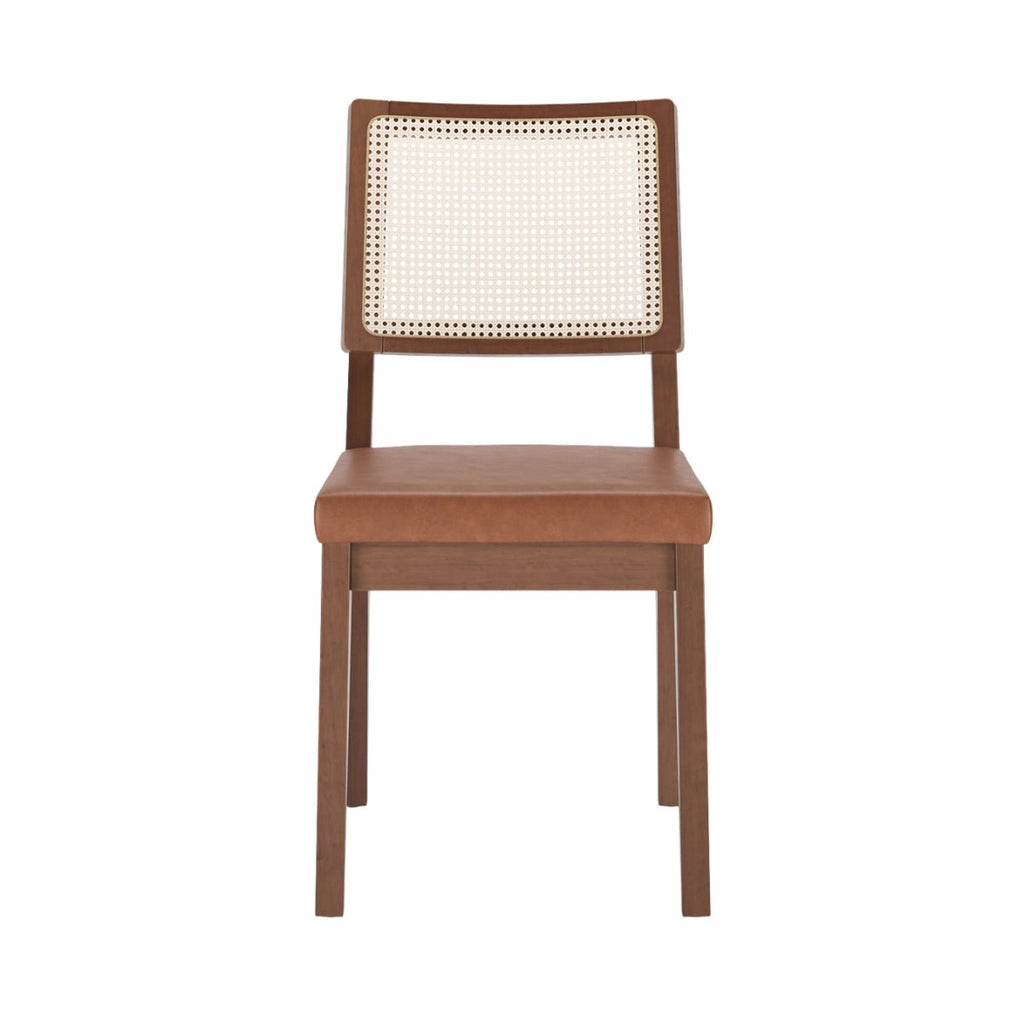 Conjunto de Jantar Mesa Retangular com Vidro Addar 6 Cadeiras Saga
