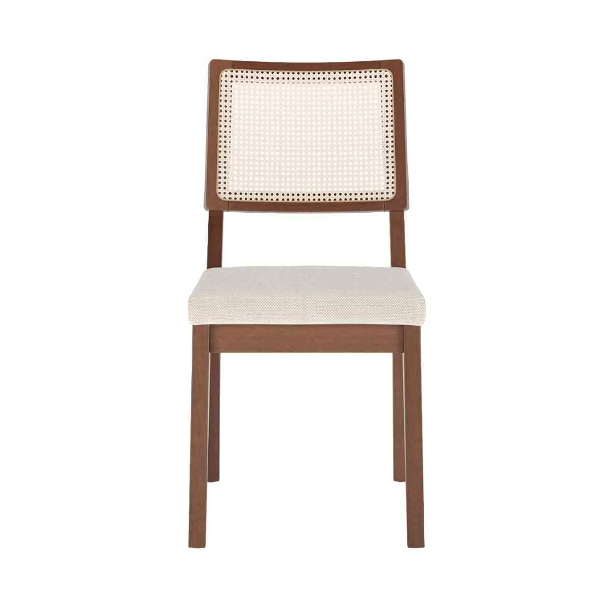 Conjunto de Jantar Mesa Retangular com Vidro Addar 6 Cadeiras Saga