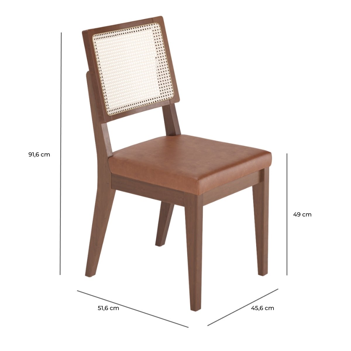 Conjunto de Jantar Mesa Retangular com Vidro Bennett 4 Cadeiras Saga
