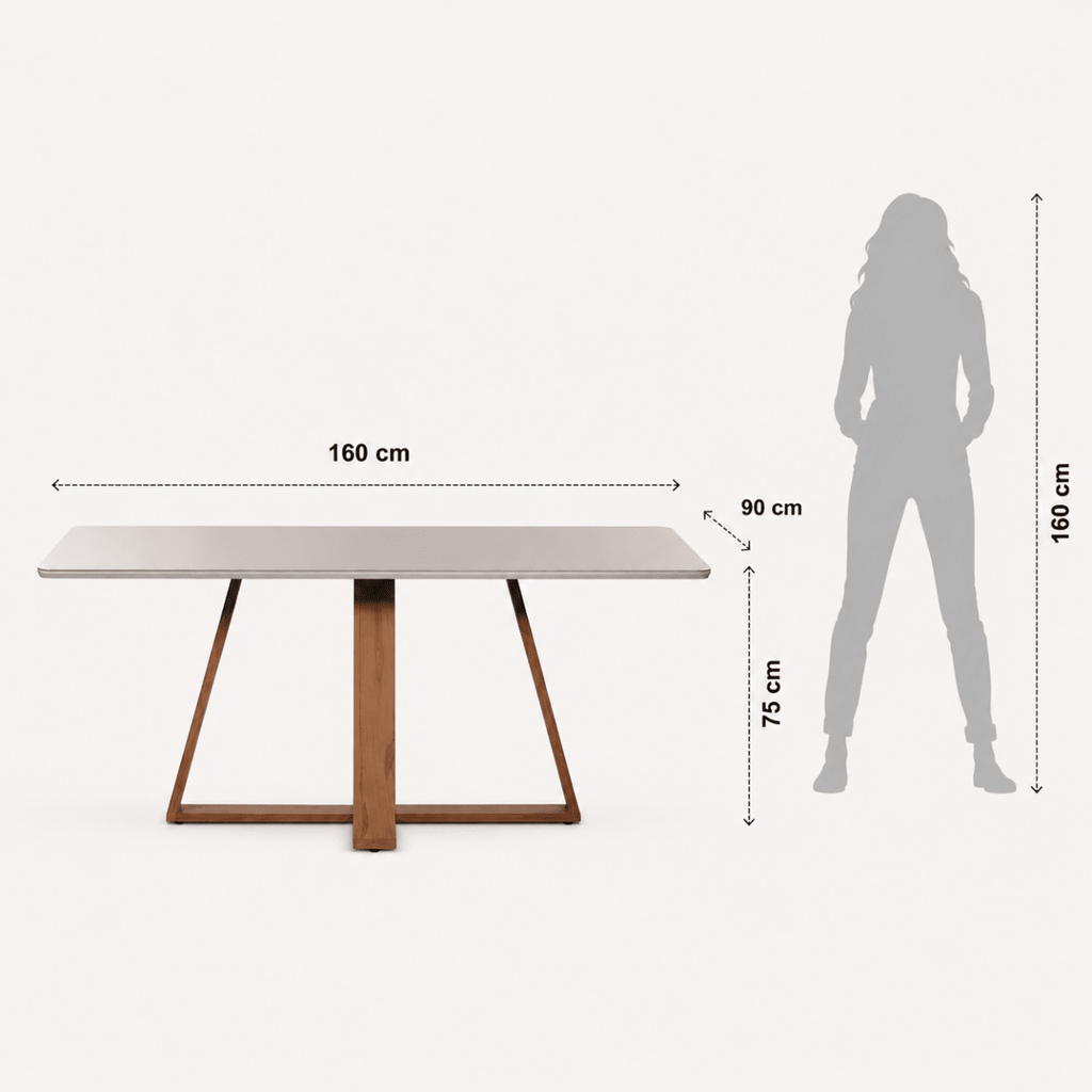 Conjunto de Jantar Mesa Retangular com Vidro Avena 6 Cadeiras New Ella