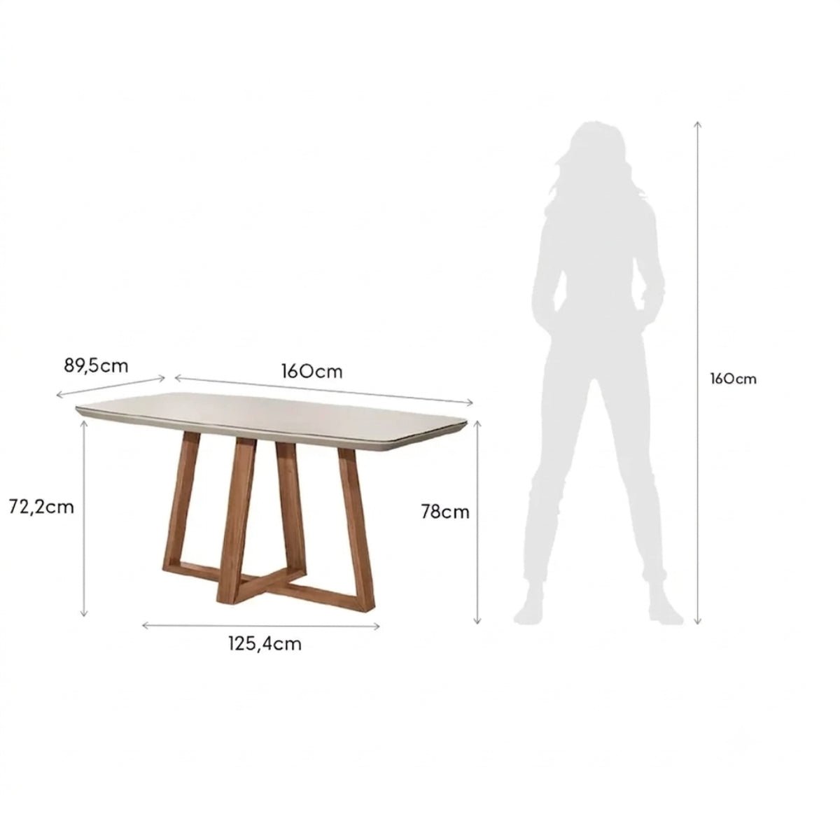 Conjunto de Jantar Mesa Retangular com Vidro Bennett 6 Cadeiras New Ella