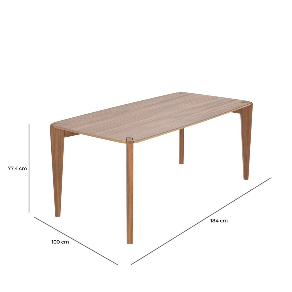 Conjunto de Jantar Mesa Retangular Harmony 6 Cadeiras Giratórias Dakota