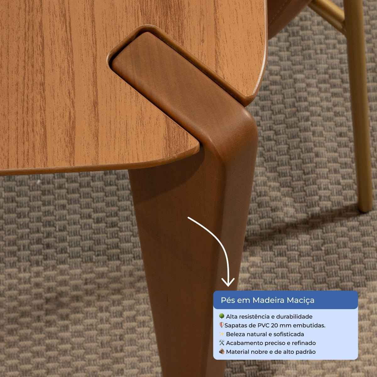 Conjunto de Jantar Mesa Retangular Harmony 6 Cadeiras Dakota